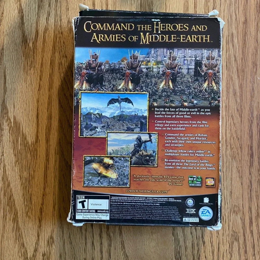 EA‎ Games The Battle for Middle-Earth PC Game OS Black RTS 4-Disc Set